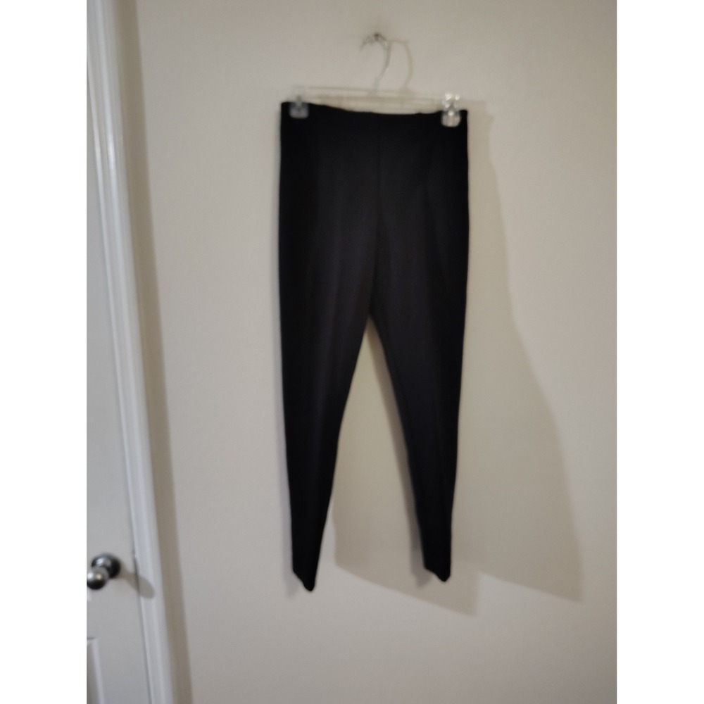 Ivanka Trump Womens Black Compression Leggings High Waist Pull On Pants Small
